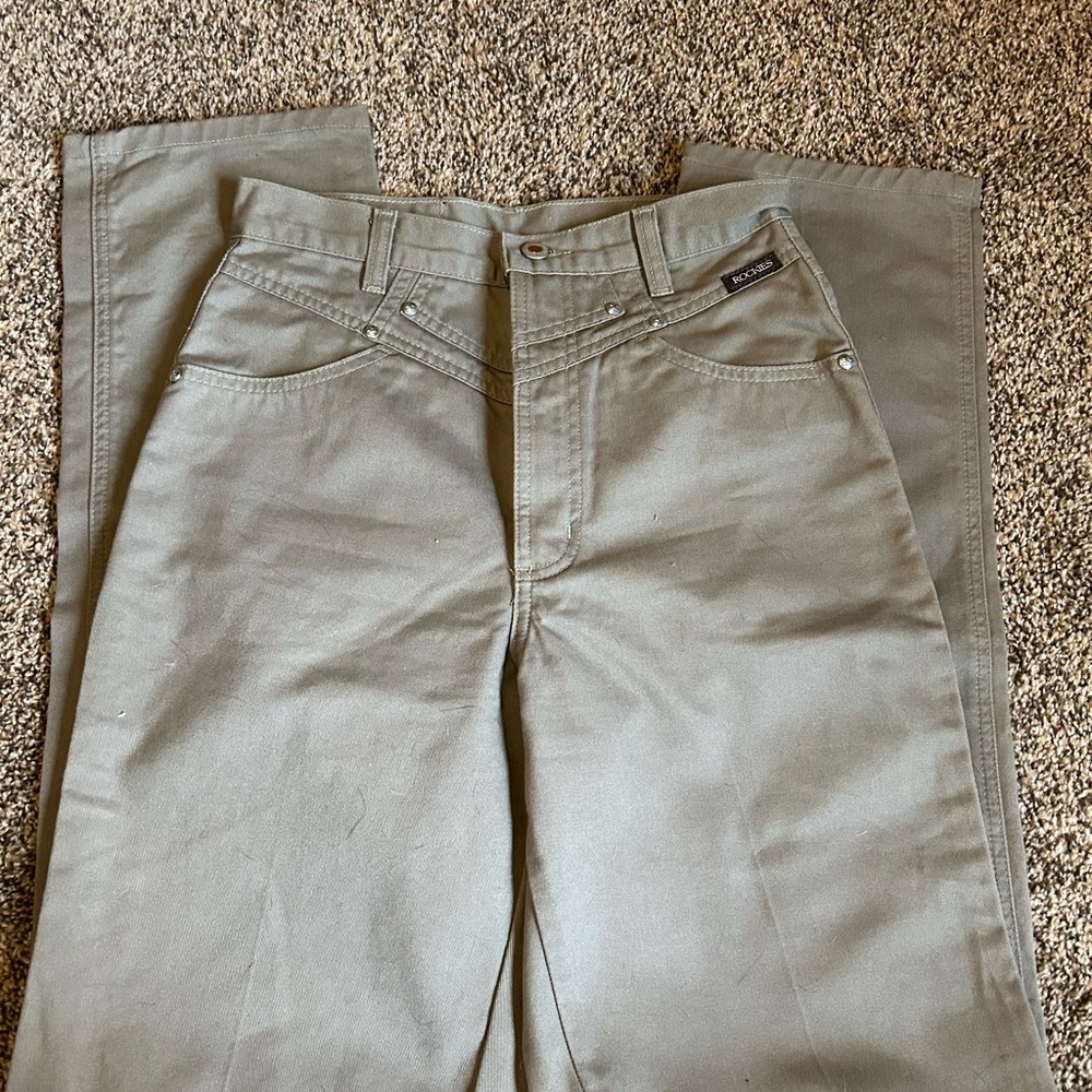 Vintage Rockies Women's Straight Leg Jeans - Olive - Picture 1 of 4